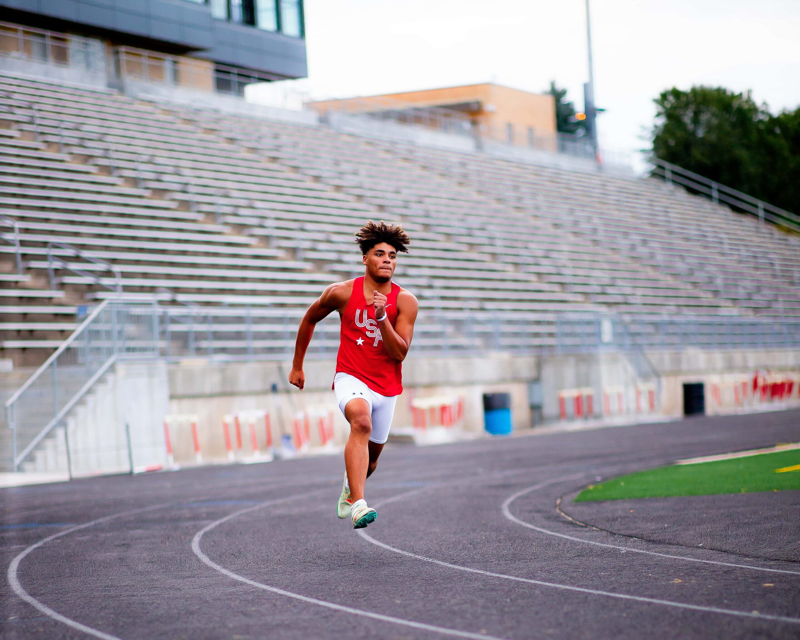 Track and Field Jumping Senior Pictures Omaha