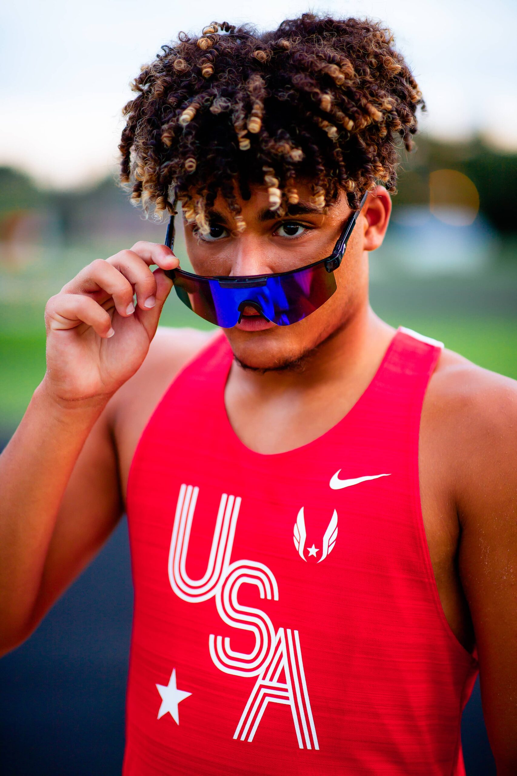 Track and Field Jumping Senior Pictures Omaha
